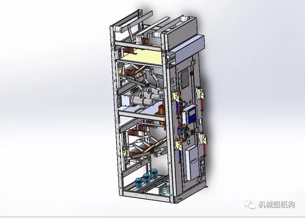 qingyuleav 6-10KV电源开关柜三维模型图Solidworks设计