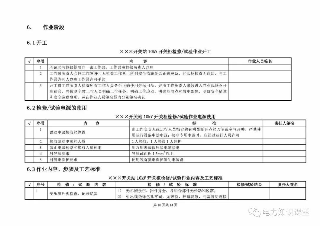 av在线视屏一区二区 10kV开关柜维护和测试标准化操作说明