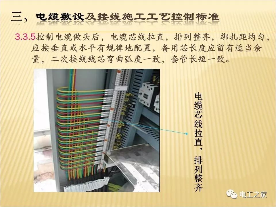 WWW 一条完成开关柜安装，电缆桥架施工，电缆敷设及布线施工，照明配电箱施工