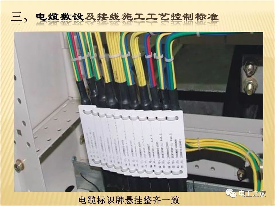 WWW 一条完成开关柜安装，电缆桥架施工，电缆敷设及布线施工，照明配电箱施工